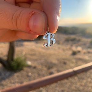 James Avery “B” Script Charm, never worn